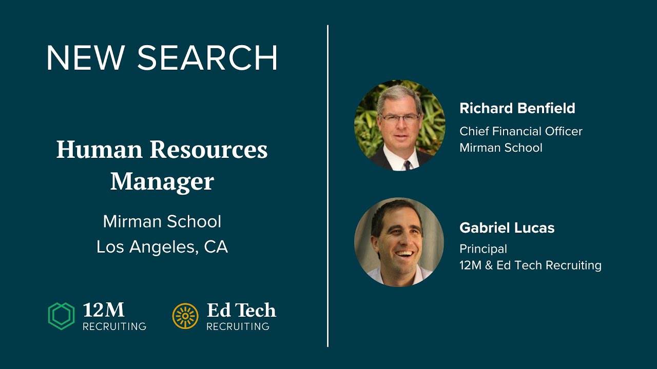 New Search - Interview with the CFO at Mirman School