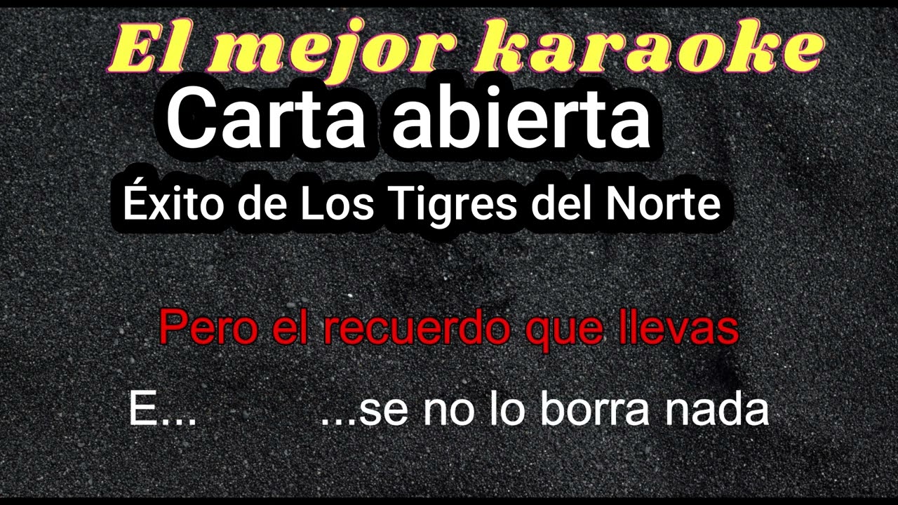 Carta abierta -Karaoke-
