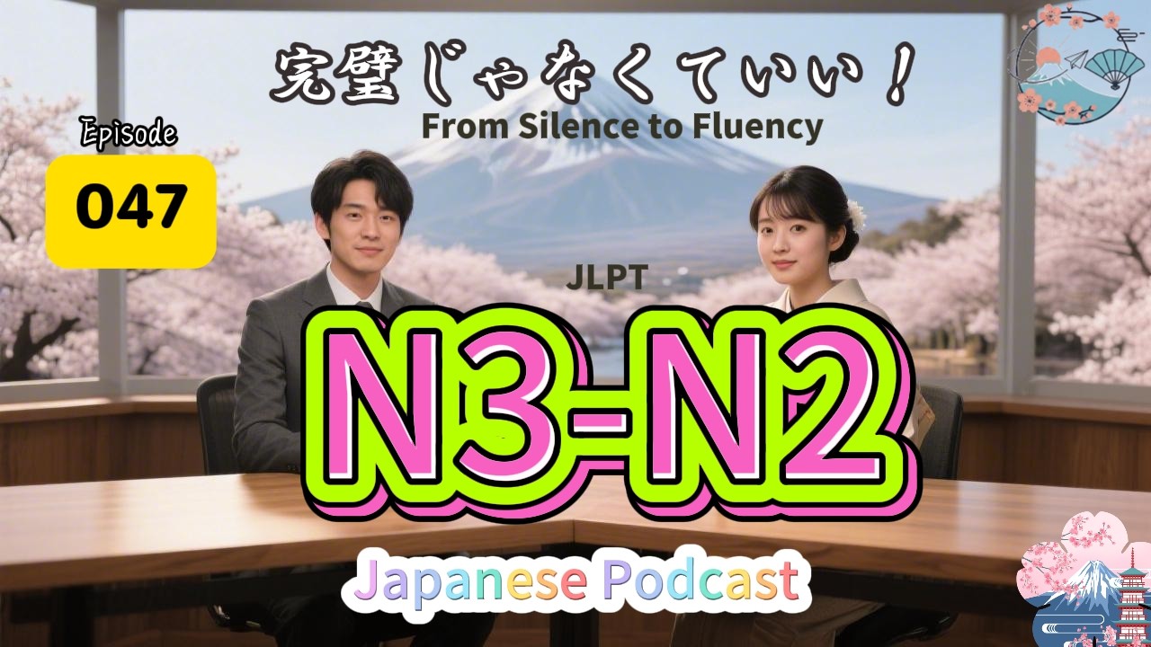 EP047 (N3-N2)| From Silence to Fluency | 完璧じゃなくていい