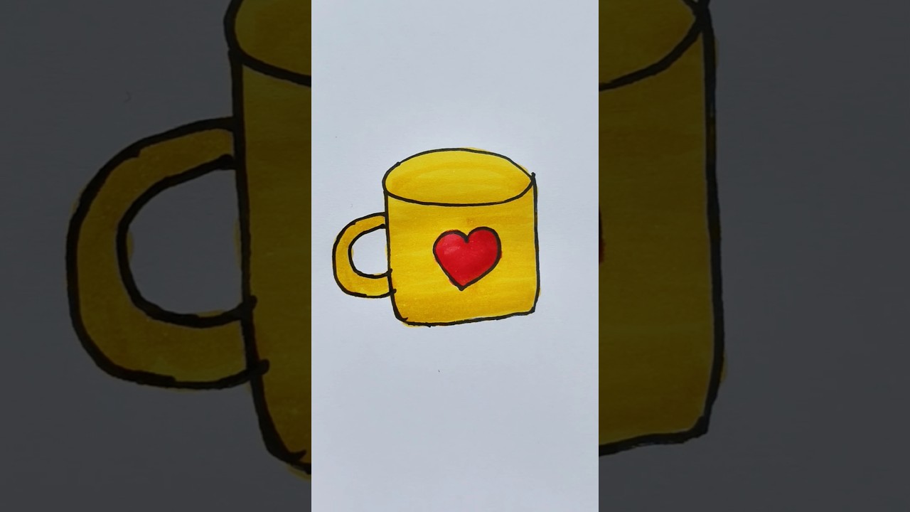 Coffee Mug ☕ Drawing for kids 