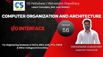 COA | Unit-5 | Lecture-56 | I/O Interface | AKTU B.Tech Computer Science