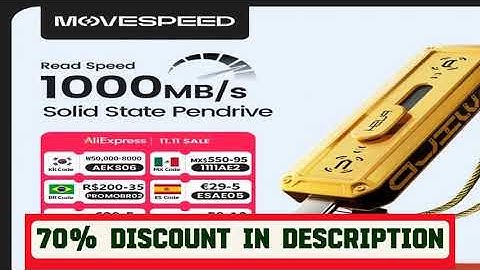 A must-have product! MOVESPEED 1090MB/s Solid State Pen Drive USB3.2 Gen 2 Type C Flash Drive 1TB