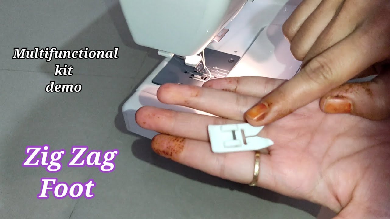How to use zig zag foot|usha sewing machine demo|multifunctional kit demo|Foot demo|zig zag foot