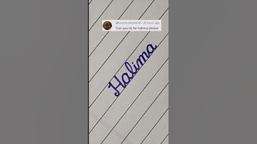 "Halima" in cursive writing #shorts #viralvideo  #youtubeshorts #trending