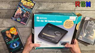 KINYO TV-55 VHS TAPE CLEANER REWINDER Will it remove Mould from my Tapes? Lets find out.