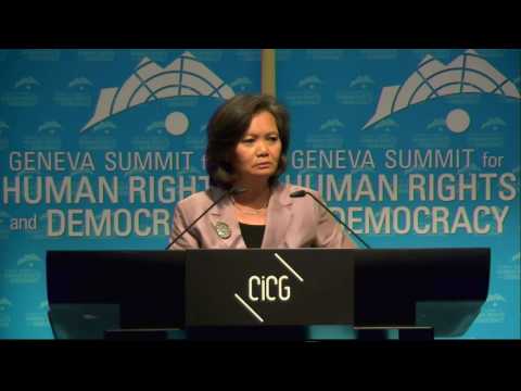2014 Geneva Summit: Mu Sochua, Cambodian MP - YouTube