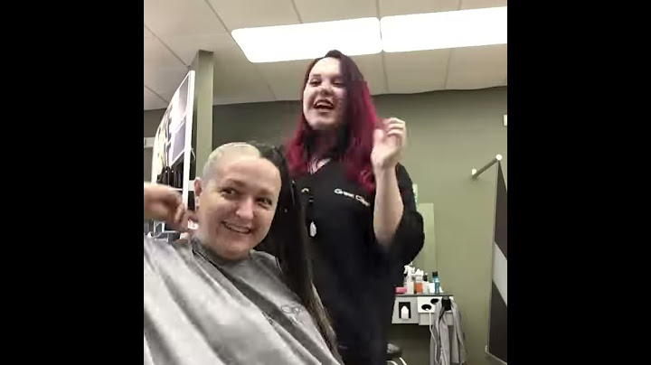 Woman shaves her head for donation!
