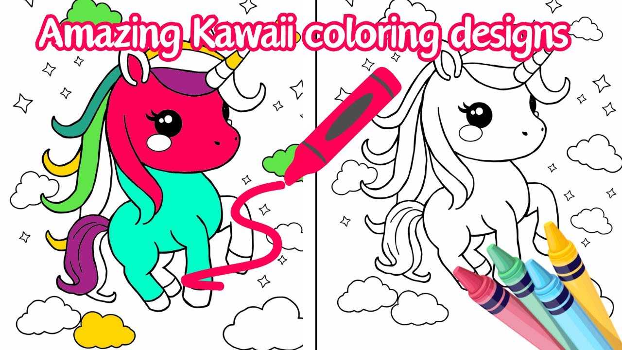 🌈💖Amazing kawaii coloring art! 🌈💖 