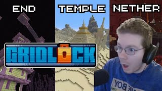 Feinberg Explores Nether, End & Temples in the GRIDLOCK Map