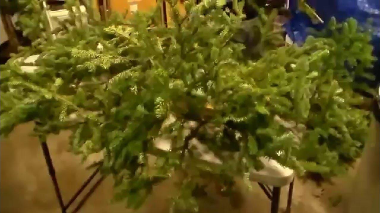 How to Make a Christmas Grave Blanket Using a Real Tree YouTube