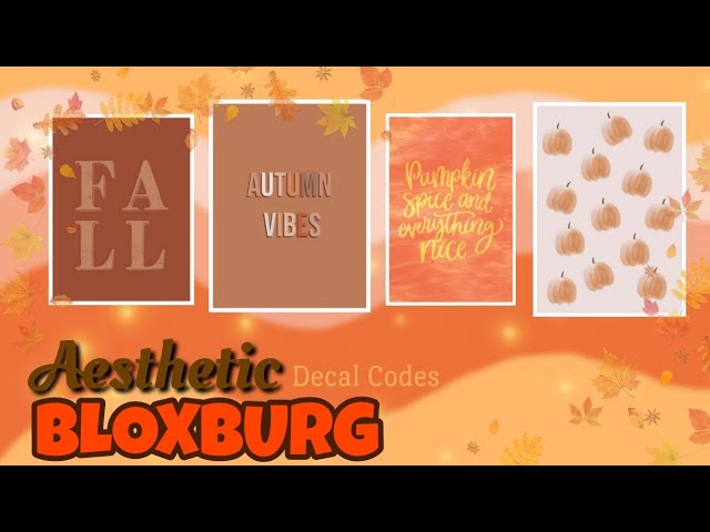 Autumn Bloxburg Decals in 2023  Fall decal, Calendar decal, Bloxburg  decals codes wallpaper