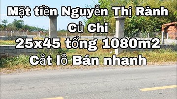 Nhà đất củ chi | giá rẻ | giới thiệu | Lô đất mặt tiền đường Nguyễn Thị Rành 1080m2