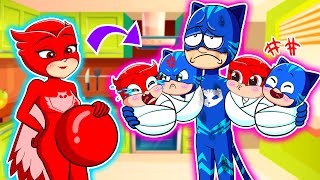 Catboy Has Baby! Life Before and After Having Children - Catboy's Life Story - PJ MASKS 2D Animation