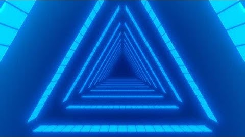 Futuristic Glowing Blue Triangle Tunnel Loop stock footage | stock video | Cinefootage