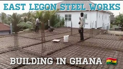 Building a House in Ghana  | Iron Rod Decking Completed |Steel Binding Beams and Rebar Construction