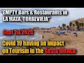 COVID 19 sees empty bars and restaurants in La Mata and Torrevieja SPAIN in September 2020.