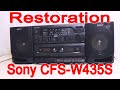 Sony CFS-W435S Radio cassette corder Restoration and Repair Восстановление и ремонт магнитолы