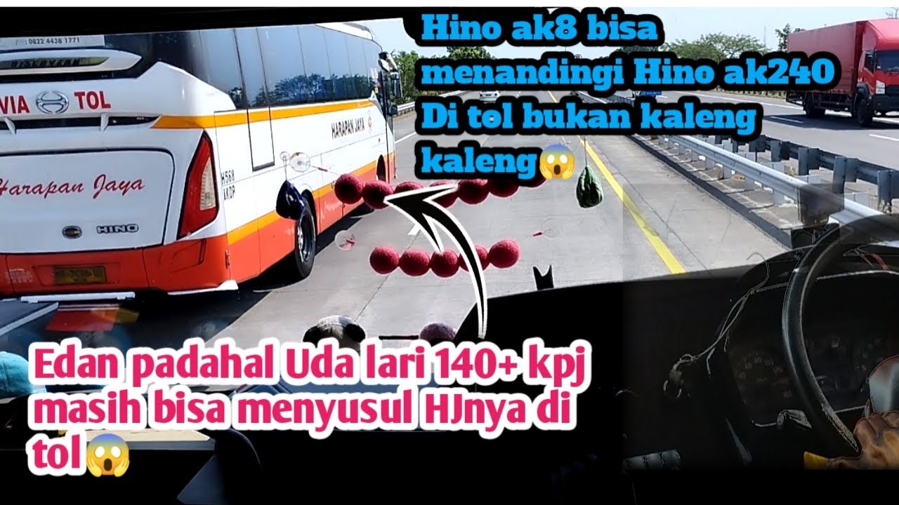 EDAN DI LUAR LOGIKA CUK HINO AK8 BISA MENGEJAR HINO AK240 DI TOL😱🔥