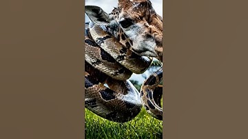 Unbelievable Battle! Mother Giraffe vs Giant Python 🦒🐍  Animal Showdown!