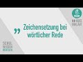 Zeichensetzung und Kommas in der wörtlichen Rede - einfach erklärt - Schulwissen Deutsch