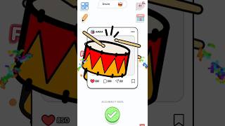 Drum🥁 l Easy Drawing Game l Fun Drawing for Kids l Drawing 🎯🎮