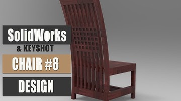 Designing a Wooden Chair #8 in SolidWorks | SolidWorks, KeyShot and PhotoView 360 Tutorial