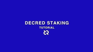 Decred Staking Tutorial - [2021 Updated]