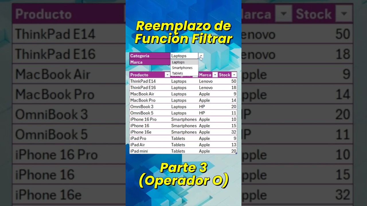 Reemplazo de la función Filtrar. Parte 3. 