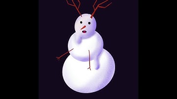 How to draw a snowman in procreate | Time-lapse