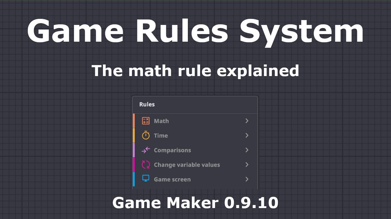 Game Rules System - The math rule explained. - YouTube
