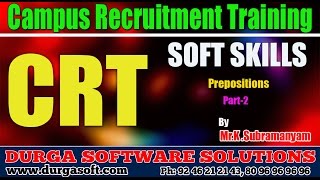 Campus Recruitment Training (CRT) || Soft Skills || Prepositions Part - 2 by Subramanyam screenshot 5