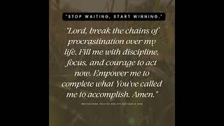 Prayer to Overcome Procrastination | Break Free and Take Action Today #inspiration #quotes #shorts