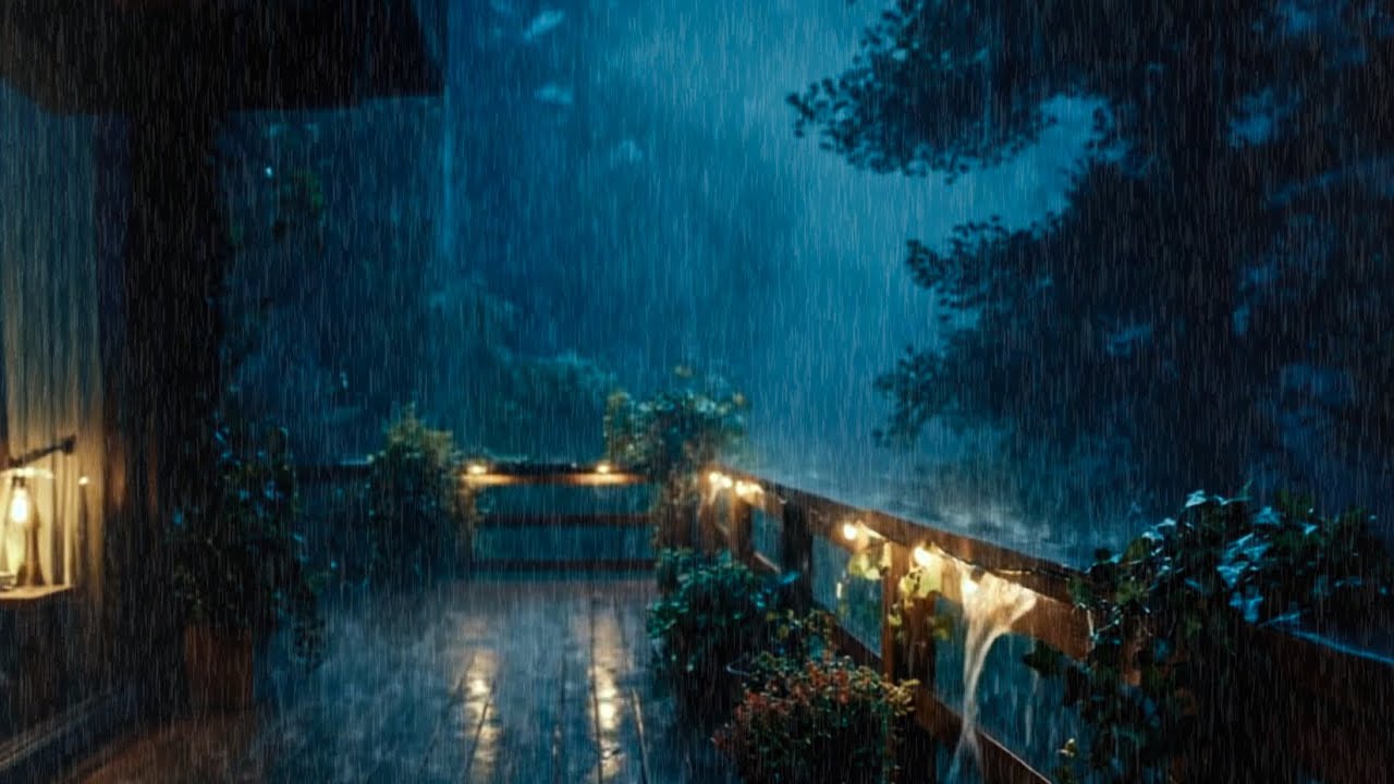 Dark Night Rain Sounds 🌧️ Natural White Noise for Better Rest