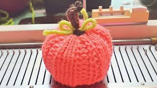 Machine Knit a Pumpkin- free 30 minute pattern - YouTube