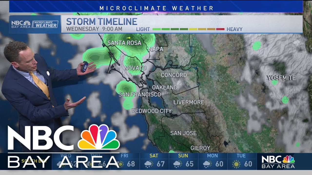 Bay Area forecast: Scattered rain lingers & quick break soon - YouTube