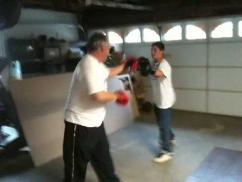 Zak Kaplan boxing his step dad, Rick