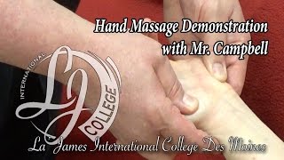 Hand Massage Demo with Mr. Campbell (La' James International College Des Moines)