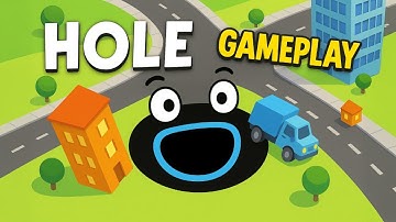 Hole.io - Gameplay Walkthrough Part 1 - Swallow Everything & Dominate the City (Android, iOs)