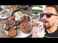 Americans Eat A Full English Breakfast & Traditional British Foods + A Quick Trip To Disney Springs!