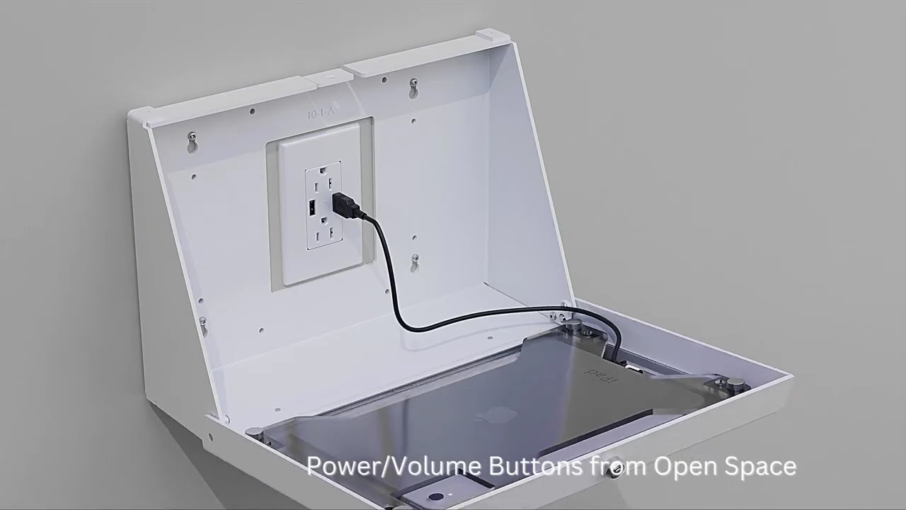 TABcare Easy Wall Mount Security Tablet Kiosk for iPad Designed for Integration of Peripherals