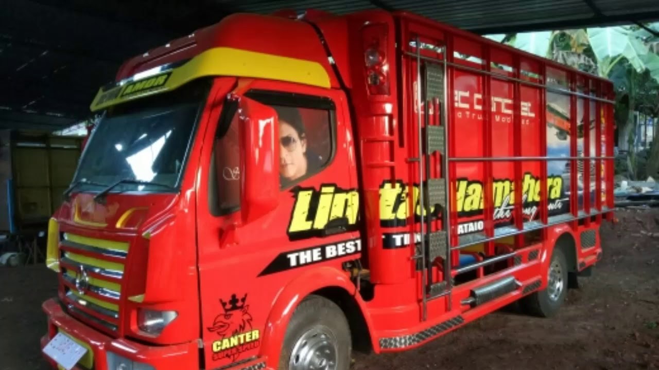  Truk  Canter  Merah  Modifikasi Variasi Karoseri Irsyad Putra 