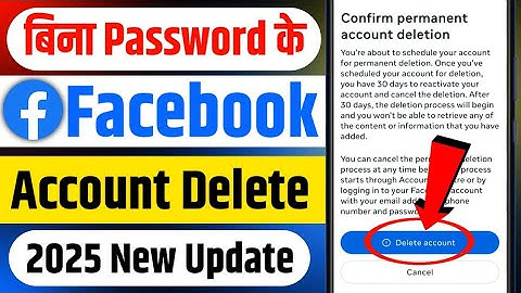 bina password ke facebook account delete kaise kare | facebook account delete kaise kare 2025