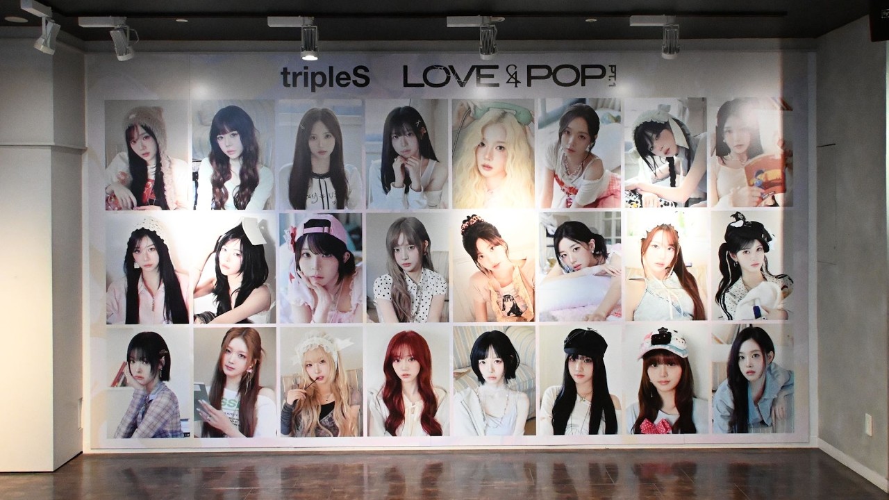 tripleS ユヨン ハッチ アンタイトル ビジュアルパネル 当選品 tripleS】Album「＜LOVE&POP＞pt.1」発売記念パネル展 - YouTube