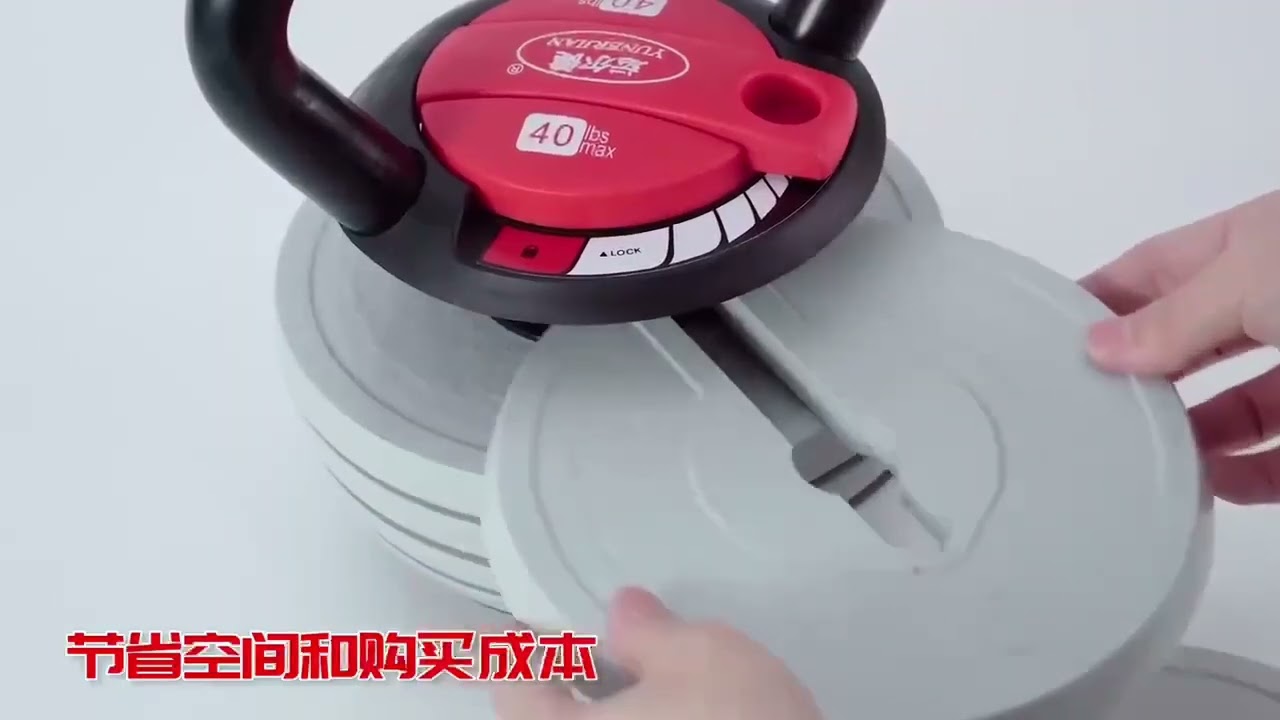 Adjustable Cast Iron Kettlebell Set (20lbs & 40lbs) for Home or Gym Workouts