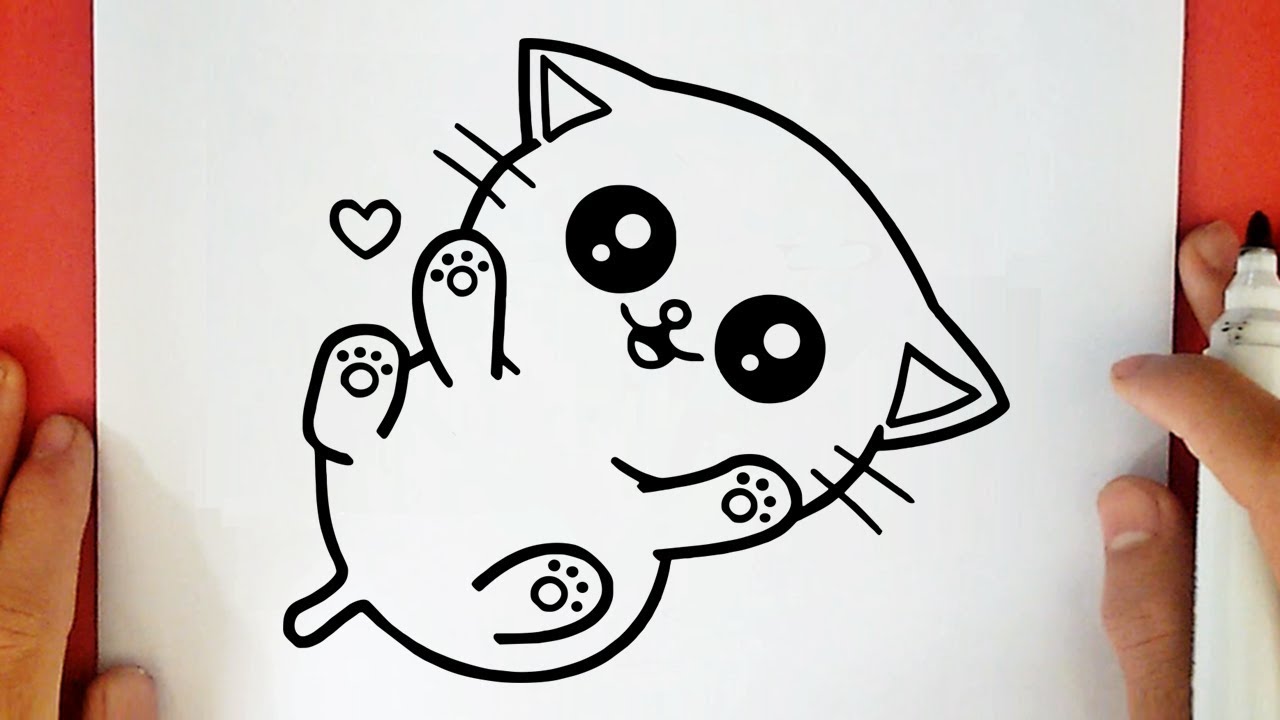 Comment Dessiner Un Bebe Chaton Kawaii Youtube