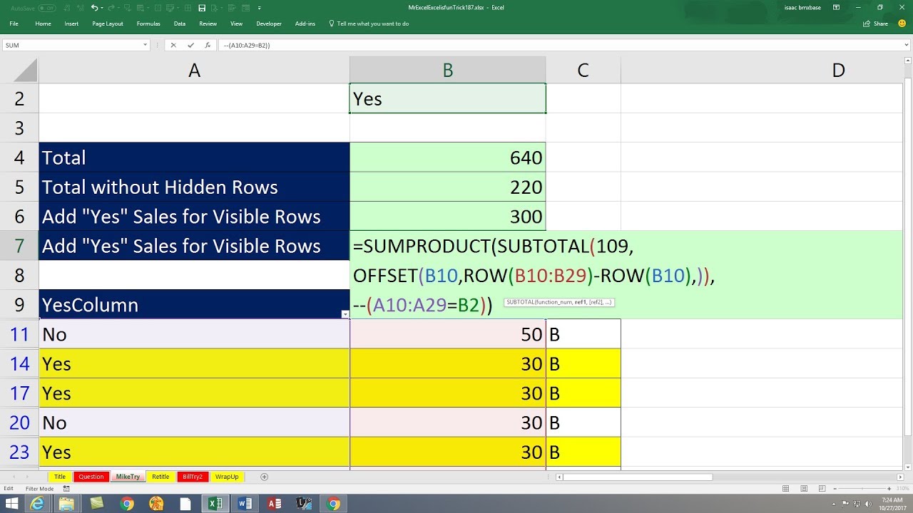 Add sales. Мистер excel. Mr excel.