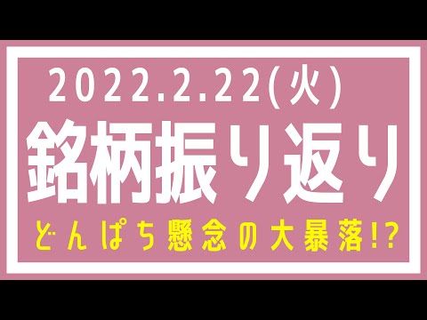 【株式市場の振り返り#359】22年2月22日(火)ドンパチ懸念の大暴落!?