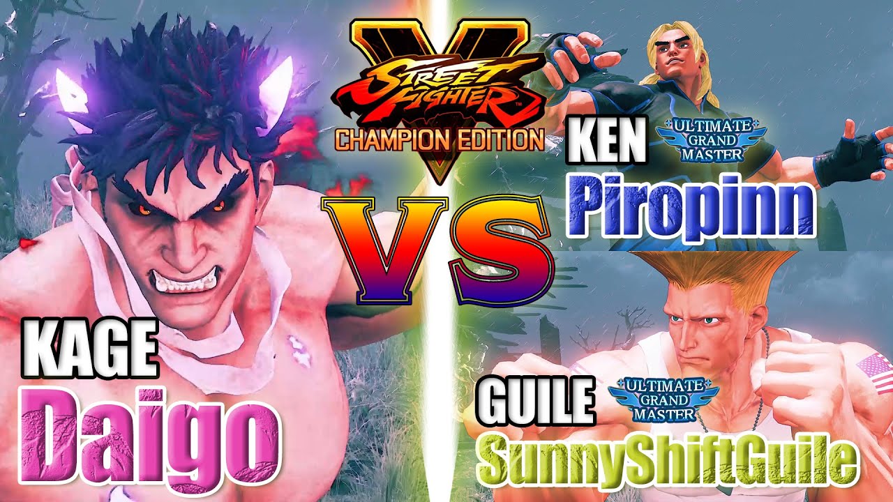 SFV CE 👊🏻 Daigo (Kage) vs Piropinn (Ken) &  SunnyShiftGuile (Guile) [season 5]