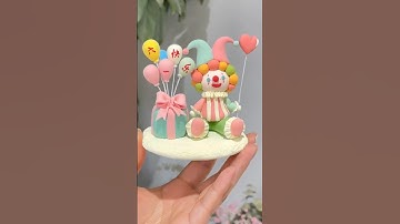 Funny Clay Clown 🤡 | Colorful DIY Mini Figure! #claycraft #shortsfeed