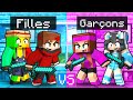 FILLE VS GARÇON sur Minecraft !